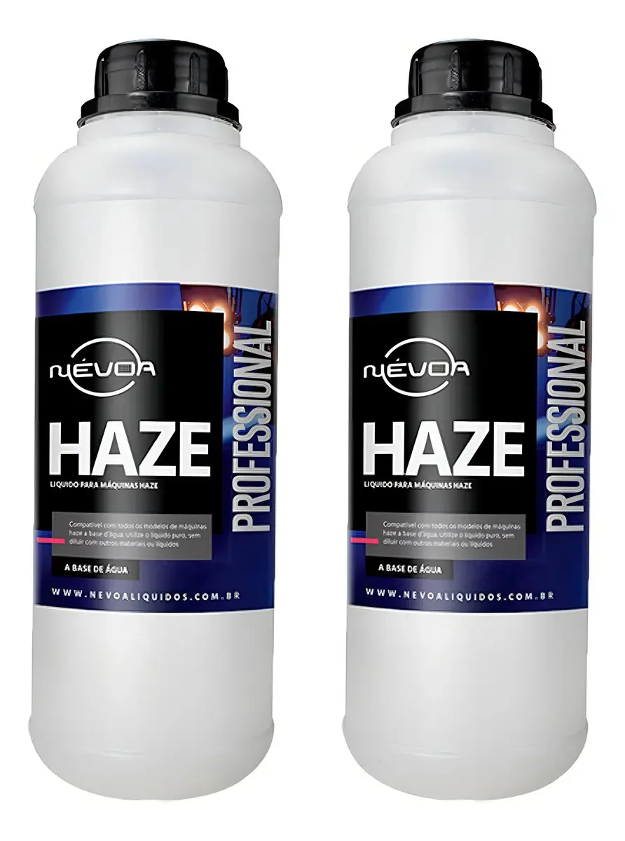2 Liquidos Haze A Base De Água 1 Litro Nevoa P/ Máquina Haze