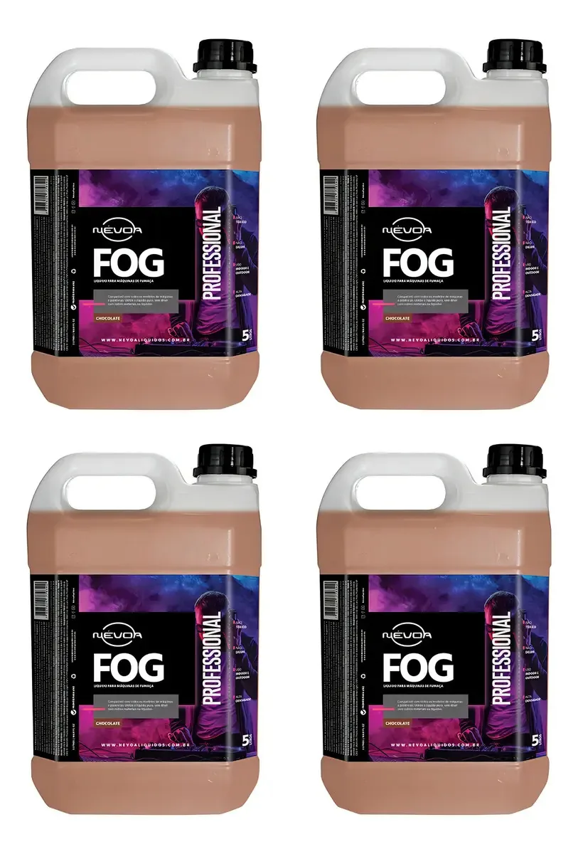 Kit 4 Líquido / Fluído Para Maquina De Fumaça 5 Litros Super