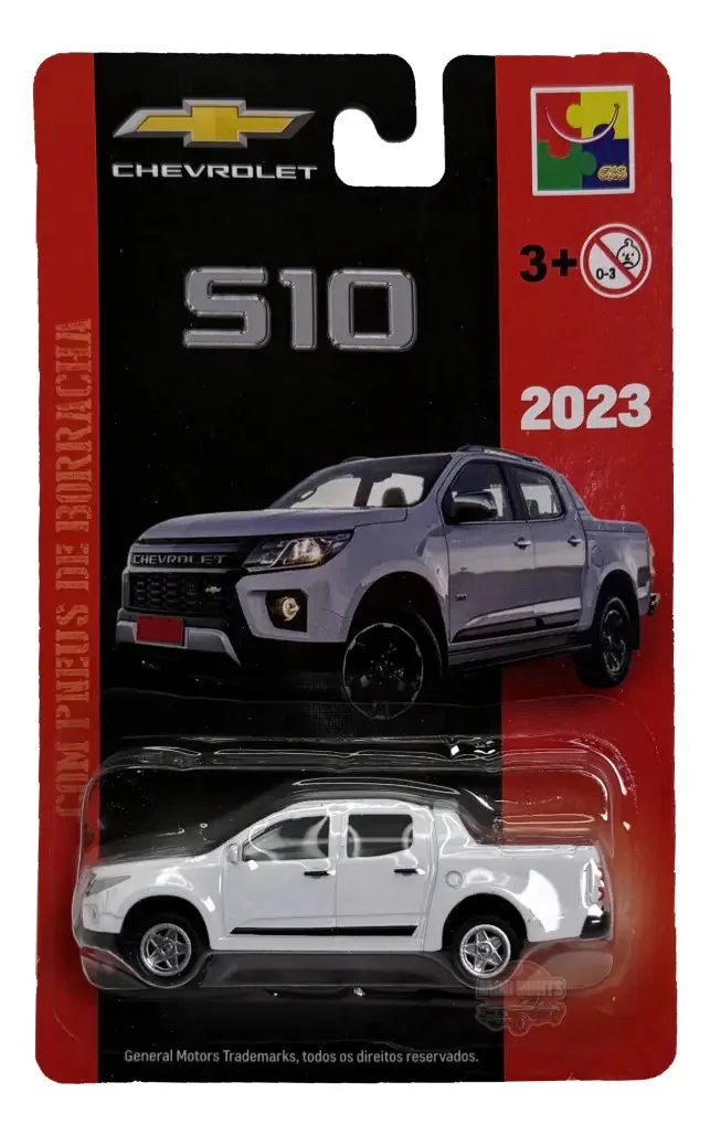Miniatura Chevrolet S10 2023 Branco