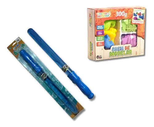 2 Bastão Lança Bola De Sabão Grande Espada Multi Bolha Verão Cor Azul
