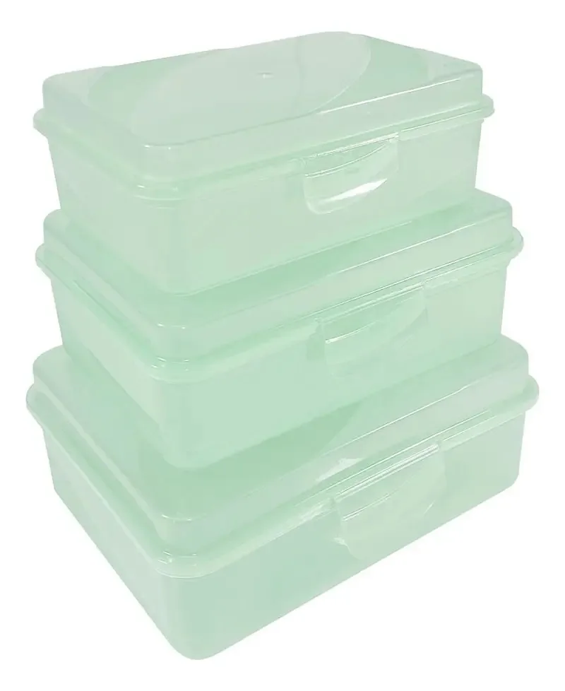 Recipiente para alimentos turquesa Desses Plast 2309 0mL - pacote x 3 unidades
