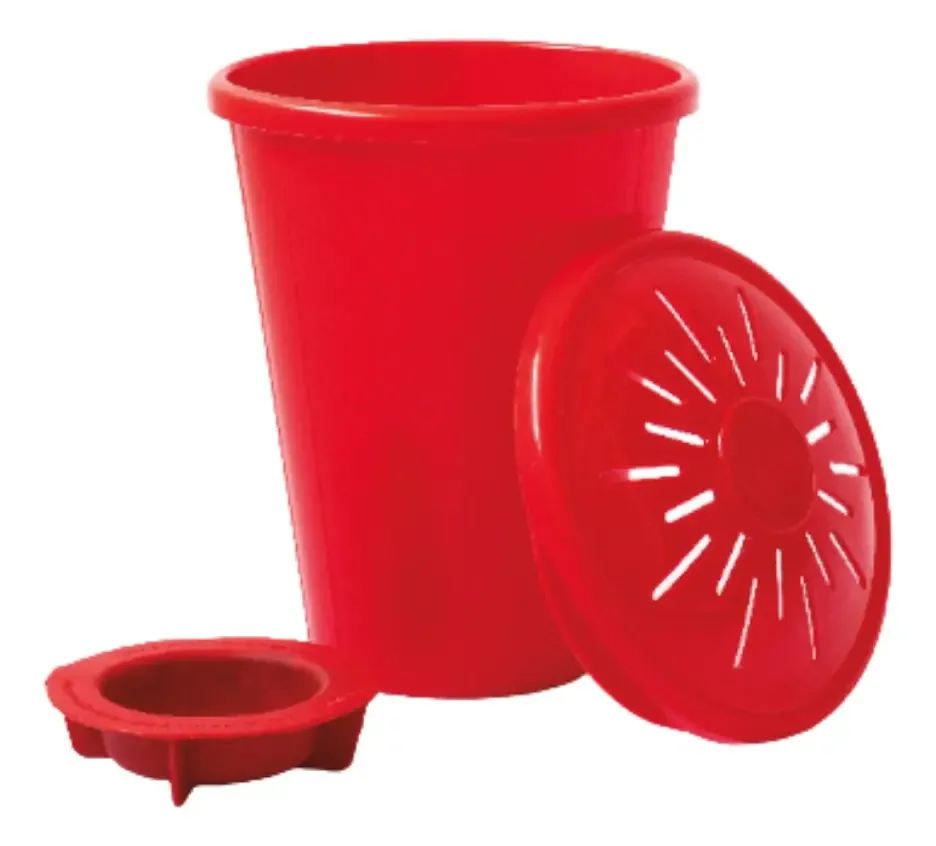 Pop Pochoclera para microondas, cor vermelha