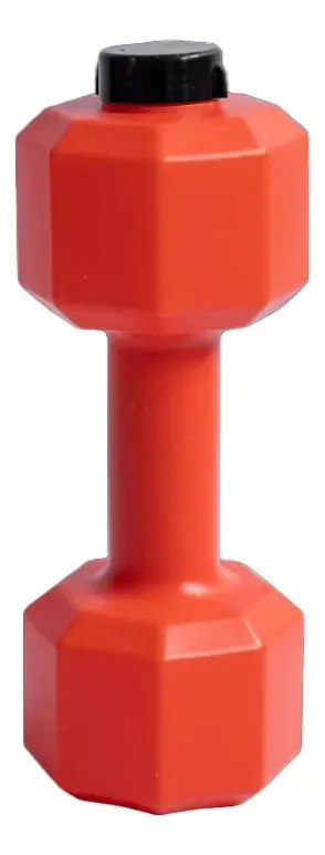 Conjunto de halteres de plástico recarregáveis X2, 1000 cc, vestidos, cor laranja