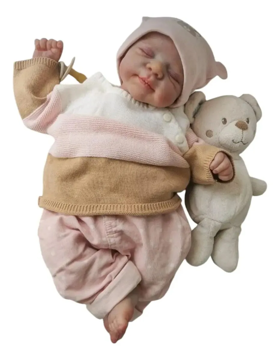 Bebê Reborn Menina Pascale Realista Dormindo