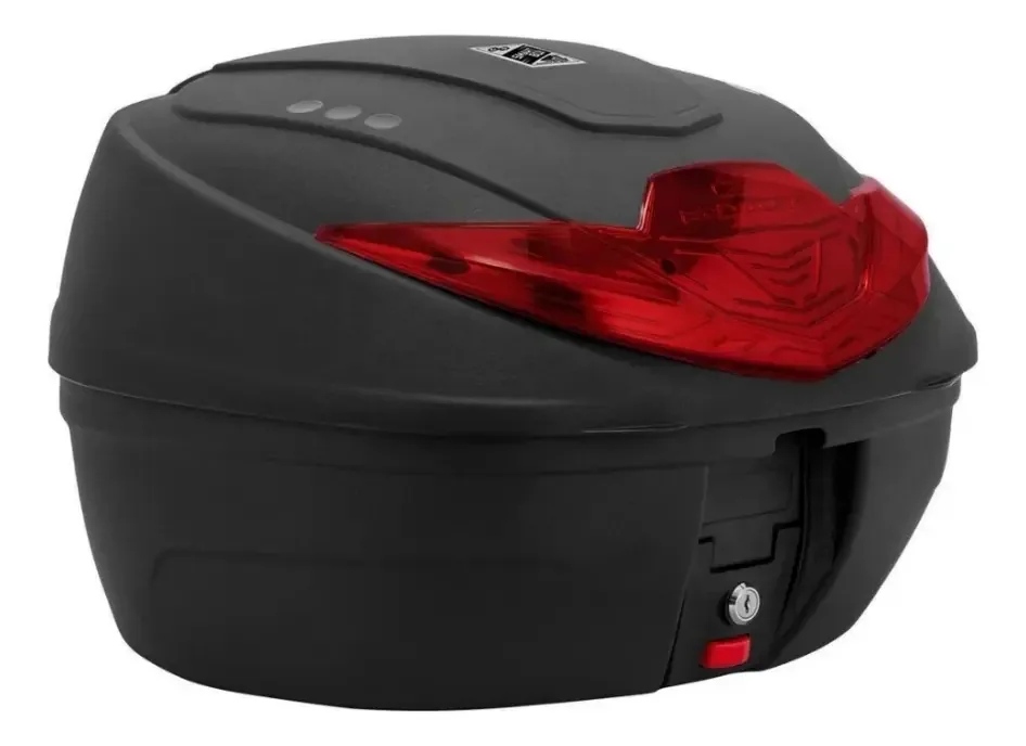 Baú Bauleto 35l Protork Smart Cor Lente Vermelha