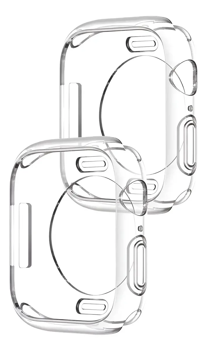 Capa Silicone Transparente Compatível Com Apple Watch 45mm