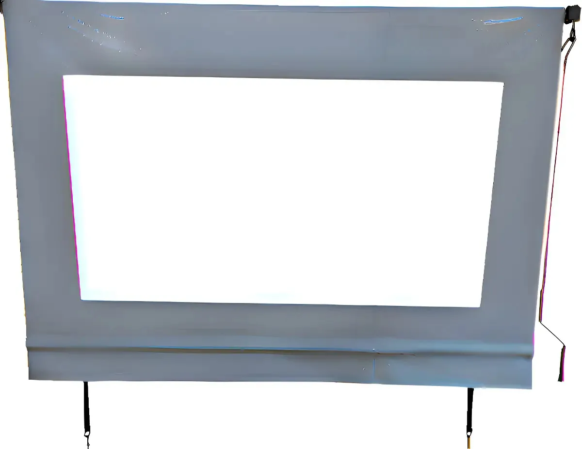 Toldo Cortina 3,47x2,50 Com Tubos Cor Cinza Com Visor