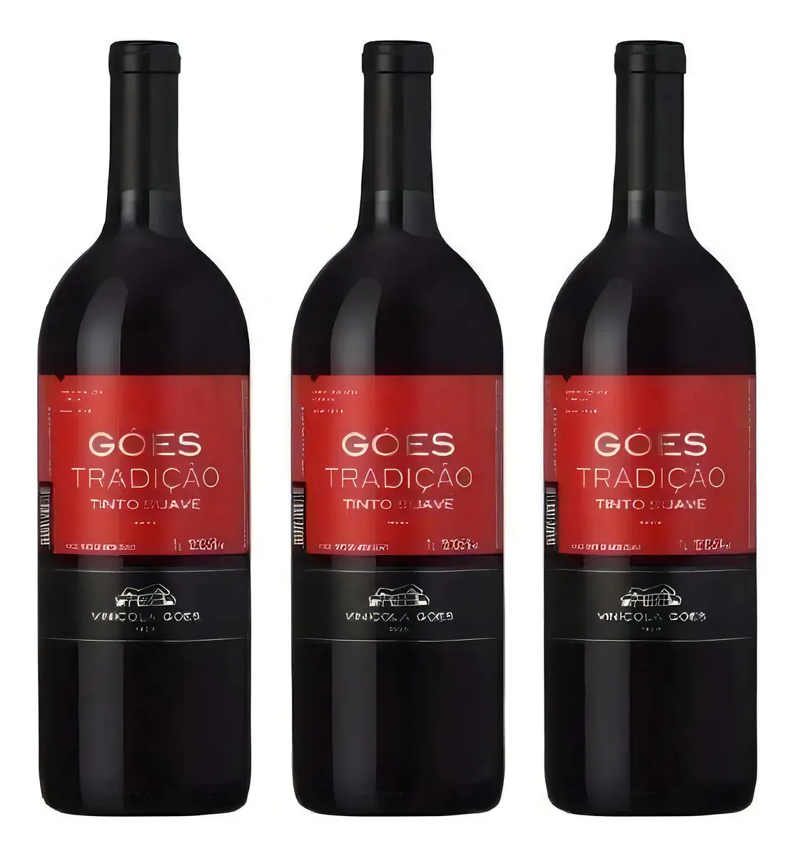 3 Vinhos Tinto Bordo Suave De Mesa São Roque
