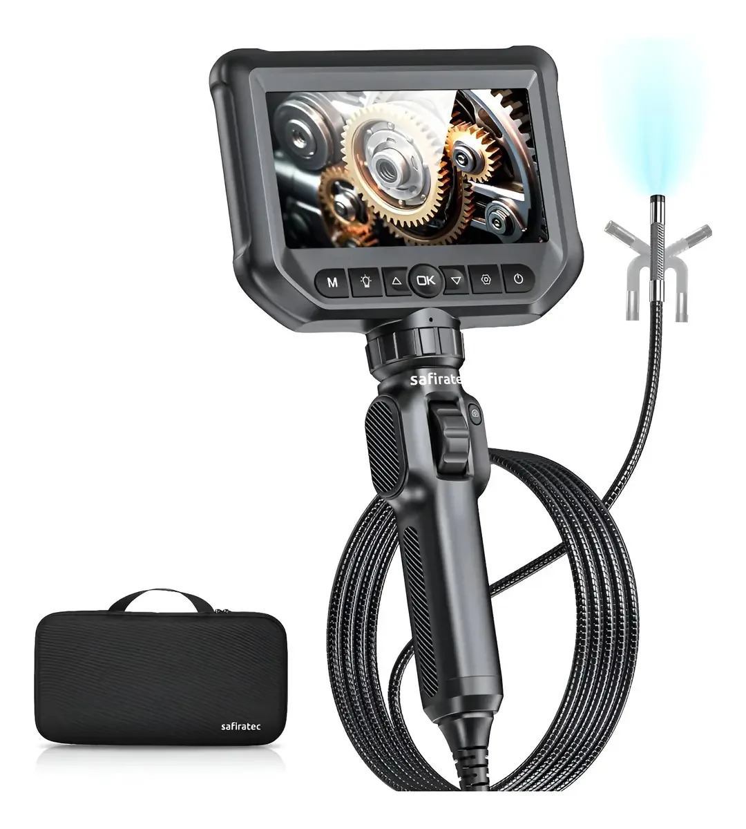 Endoscopio Boroscopio Full Hd 360o 8mm 2m Safiratec Pst-1301
