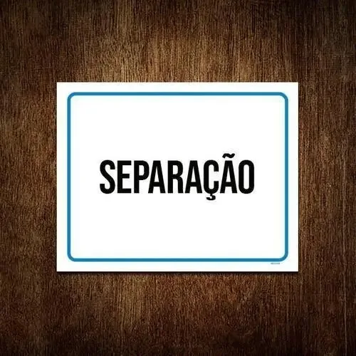 Kit 10 Placasinalização - Separação Setor Azul