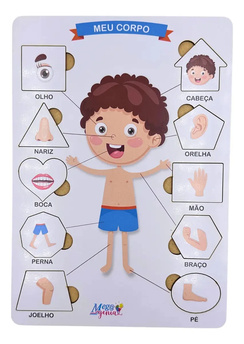 Jogos Tabuleiro Colorido Aprendendo O Corpo Humano Menino