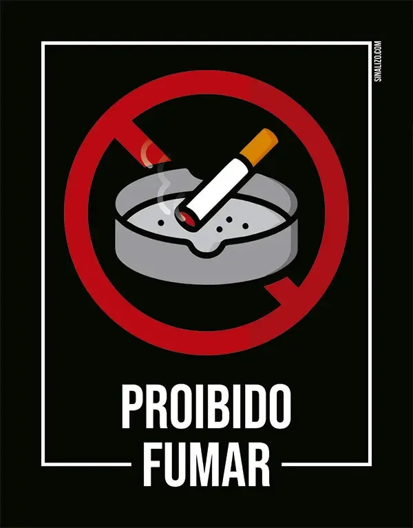 Placa Sinalização Proibido Fumar 18x23 Plástico Legião Nerd