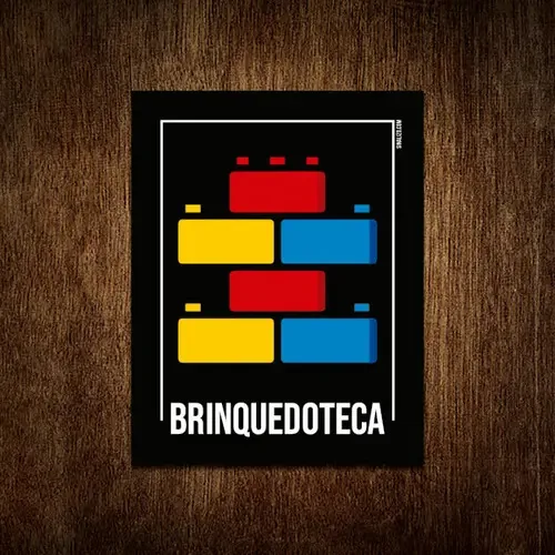 Placa Sinalização Brinquedoteca 18x23 Plástico Legião Nerd