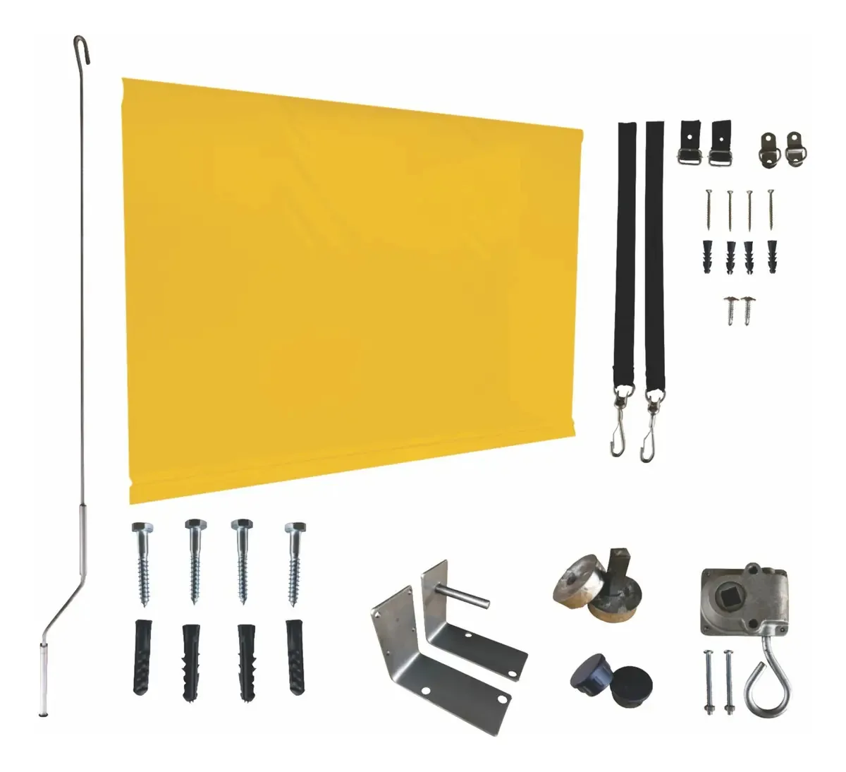 Toldo Cortina Retrátil Vertical 2,60x1,99 Kit Cor Amarelo