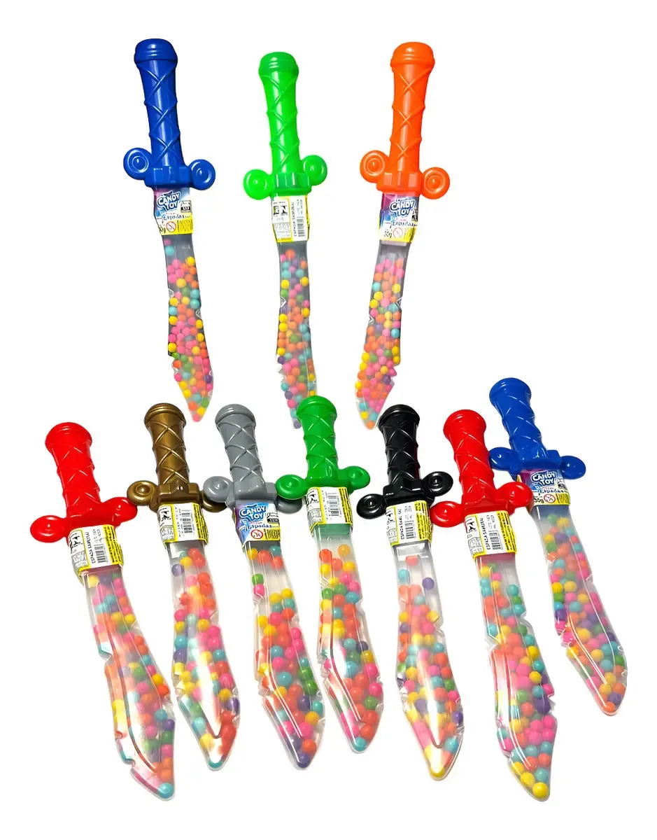 Combo 8 Espadas Com Doces Balinhas 30gr Para Crianças