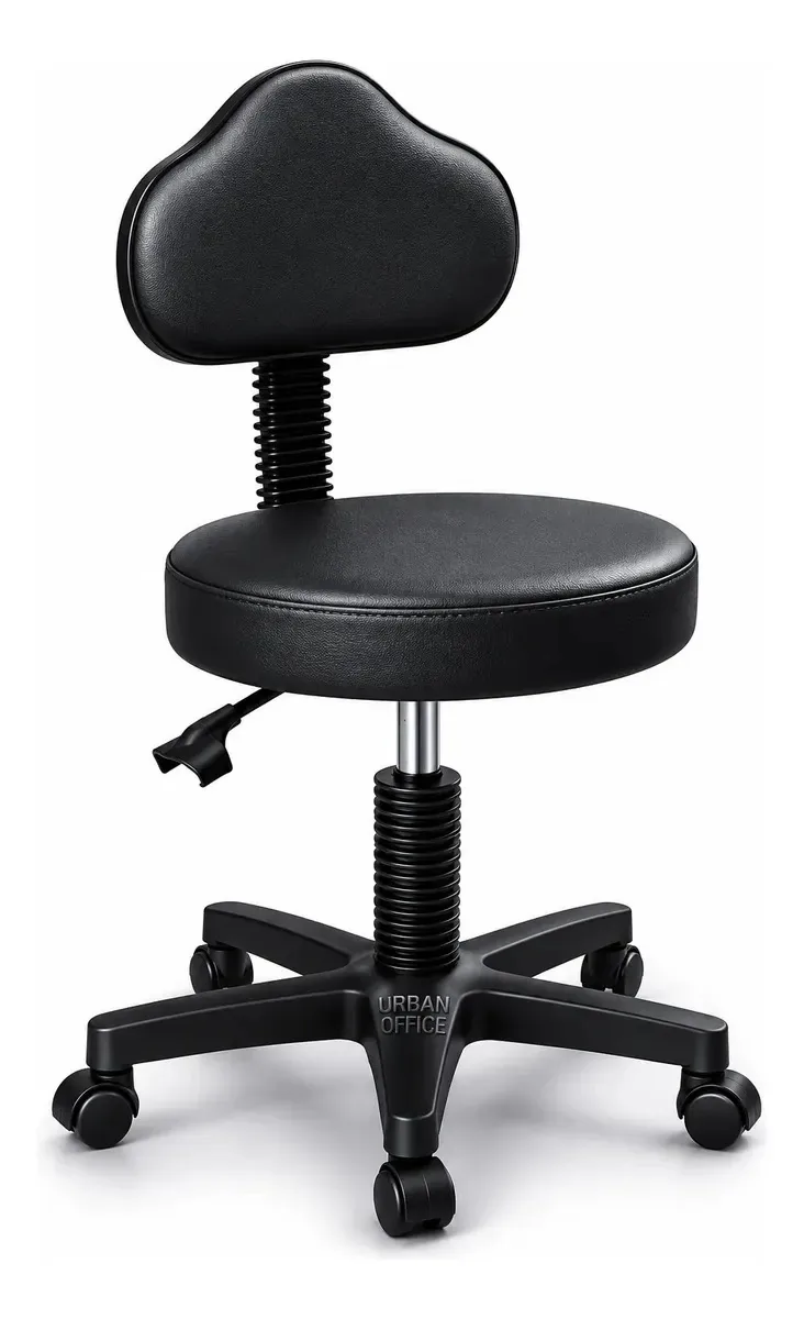 Cadeira Urban Office Mocho Verona Preto com encosto