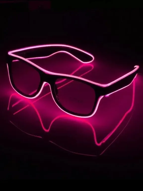 Oculos Led Neon Festa Balada Cosplay Rave Casamento