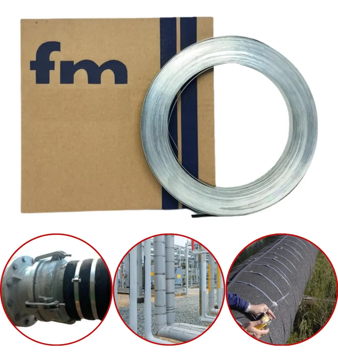 Fita De Aço Inox 430 Largura 3/4 X Esp. 0,5mm X Rolo C/ 25m