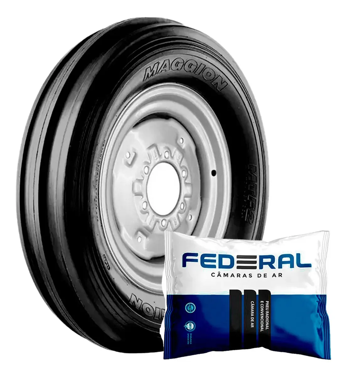 Pneu Aro 18 Maggion 7.50-18 Mtf2 + Câmara De Ar Ag1418 Tr15