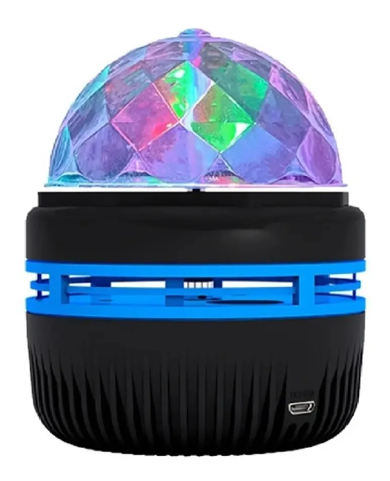 Projetor Globo Galaxy Portátil Usb Giratório Led Rgb Balada Bola Maluca Discoteca Globinho Rotativo Eventos Art Light