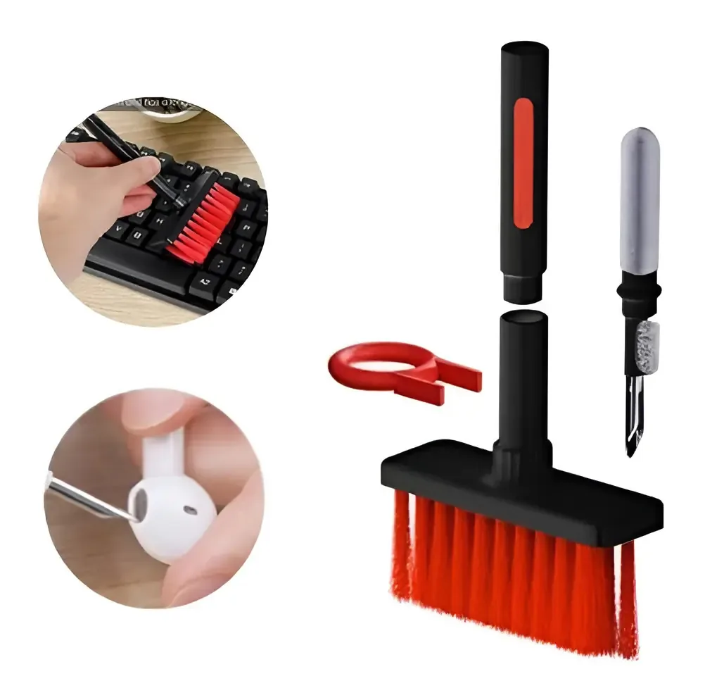 Kit Escova Limpeza 5 Em 1 Teclado Fone De Ouvido Computador