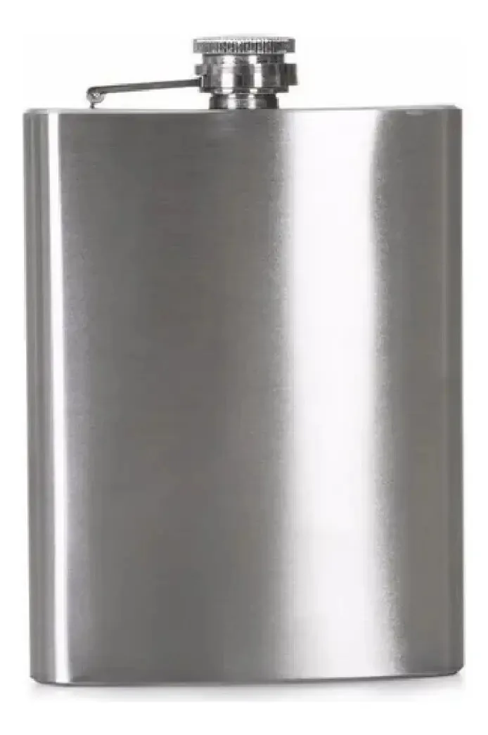 Cantil Porta Bebida De Bolso 205ml Inox 7oz - Whisky Vodka