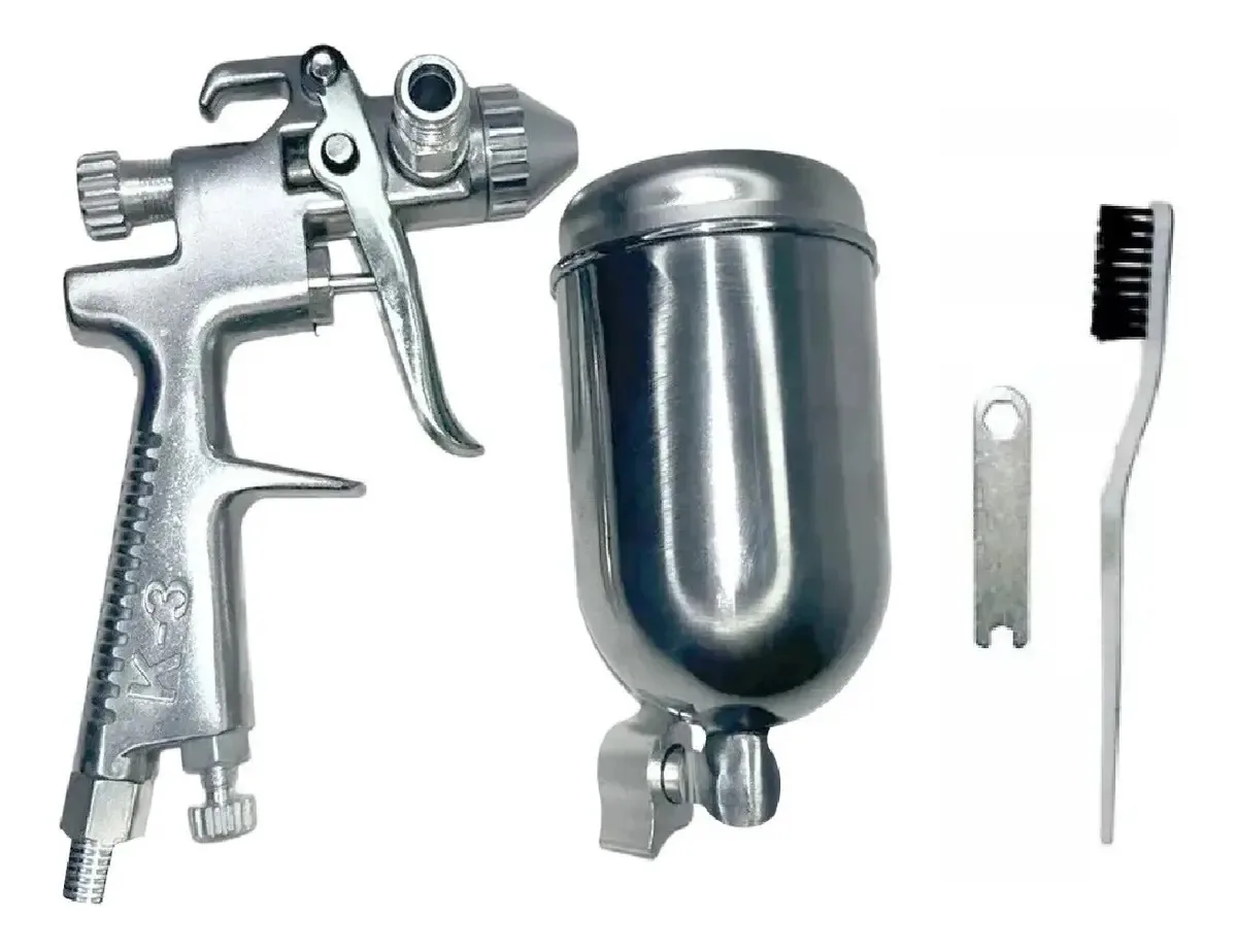 Pistola Pintura K3 Alumínio Ideal Retoque Pintura Aerografo