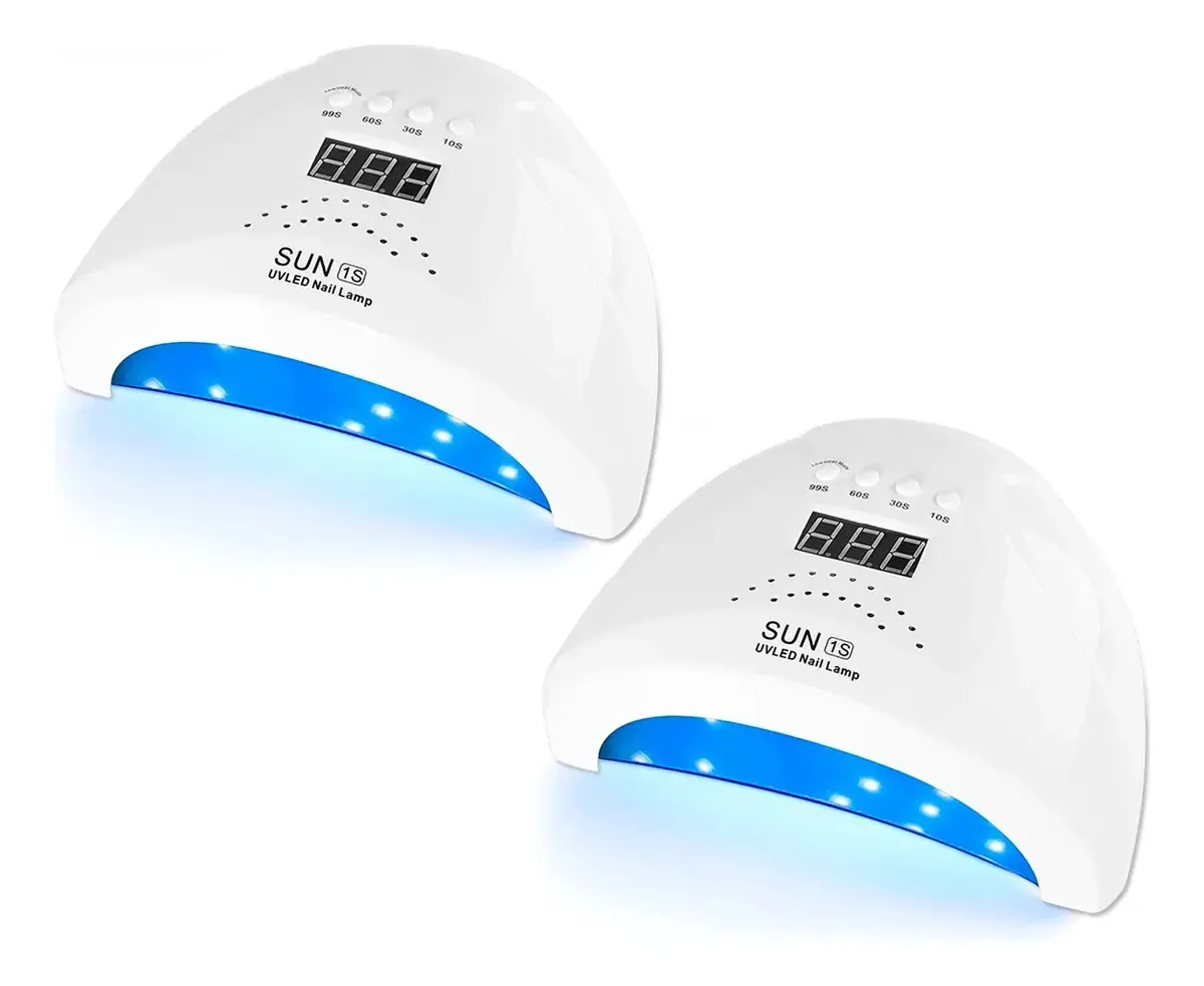 Kit Com 2 Cabines Sun 1s One Led/uv 24w E 48w Unha Cor Branco