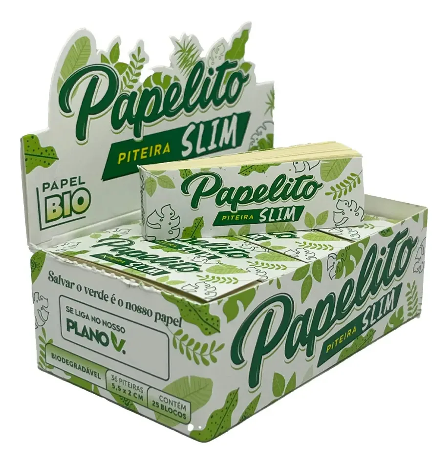Papéis Para Cigarros Papelito Piteira Slim Tamanho Slim De 1 X 25 U - Branco