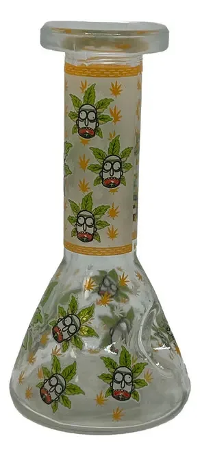 Bong De Vidro Estampado Rick E Morty Ss050 Cor Laranja Rick Flor