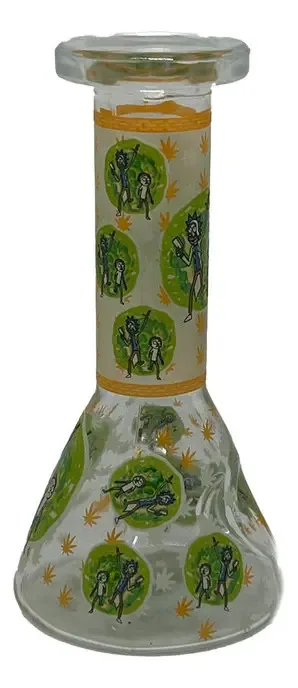 Bong De Vidro Rick E Morty Estampado Ss050 Cor Laranja Portal