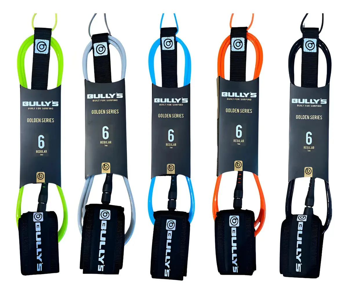 Leash Tornozelo Bullys Golden Regular 6' x 7mm Azul