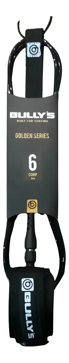Leash Bullys Golden Competição 6' X 6mm Cordinha Cor Black