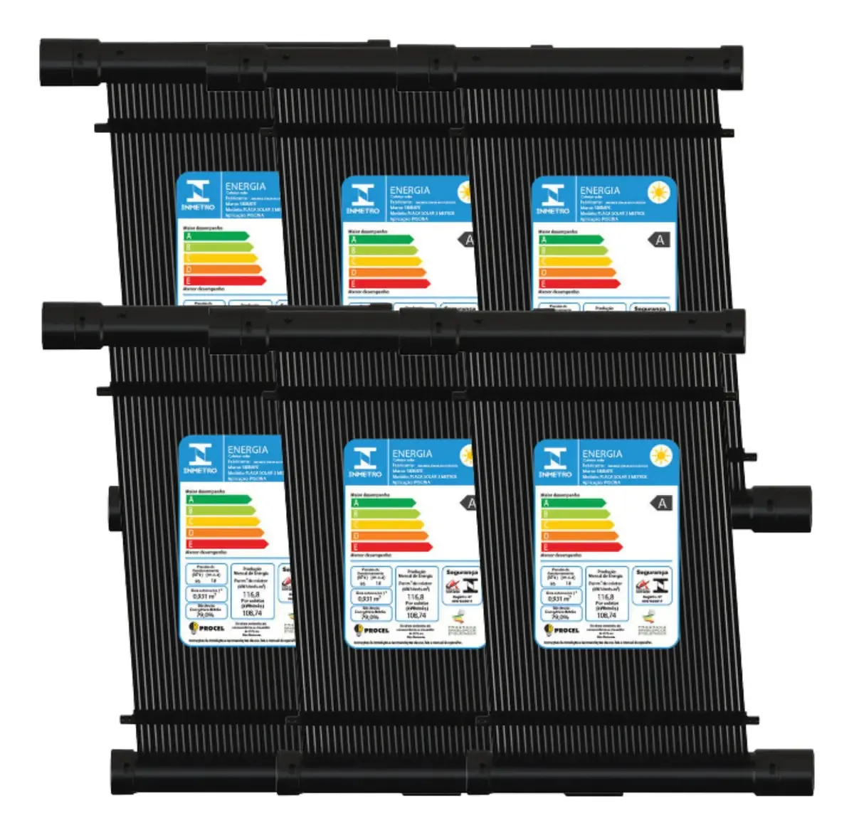 6 Placas Aquecimento Solar Sibrape Aquex Fechamento