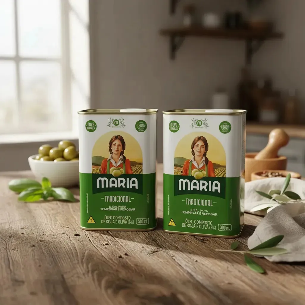 2 Óleo Composto De Soja E Oliva Tradicional Maria Lata 500ml