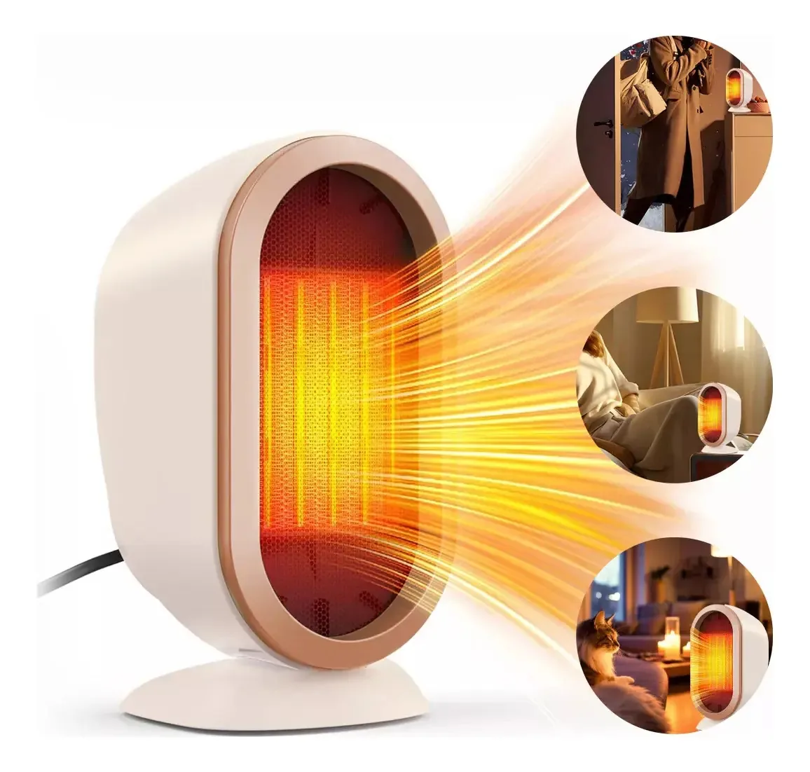 Aquecedor elétrico Aquecedor de ar portátil 2 níveis 1200w Begei