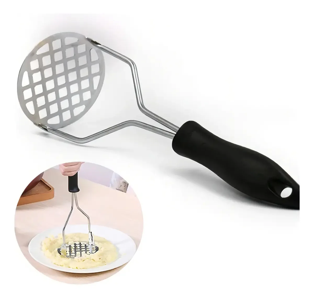 Amassador de Batatas Aço Inox Interponte Ergonômico 8cm