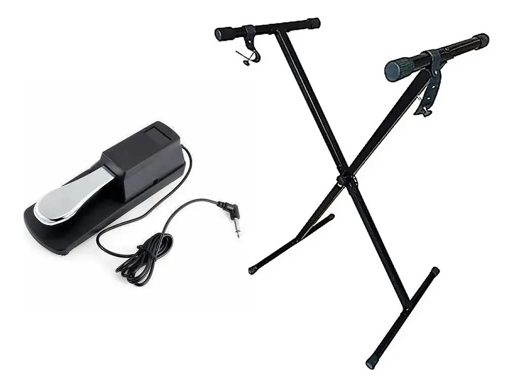 Kit Dolphin Suporte Em X + Pedal De Sustain