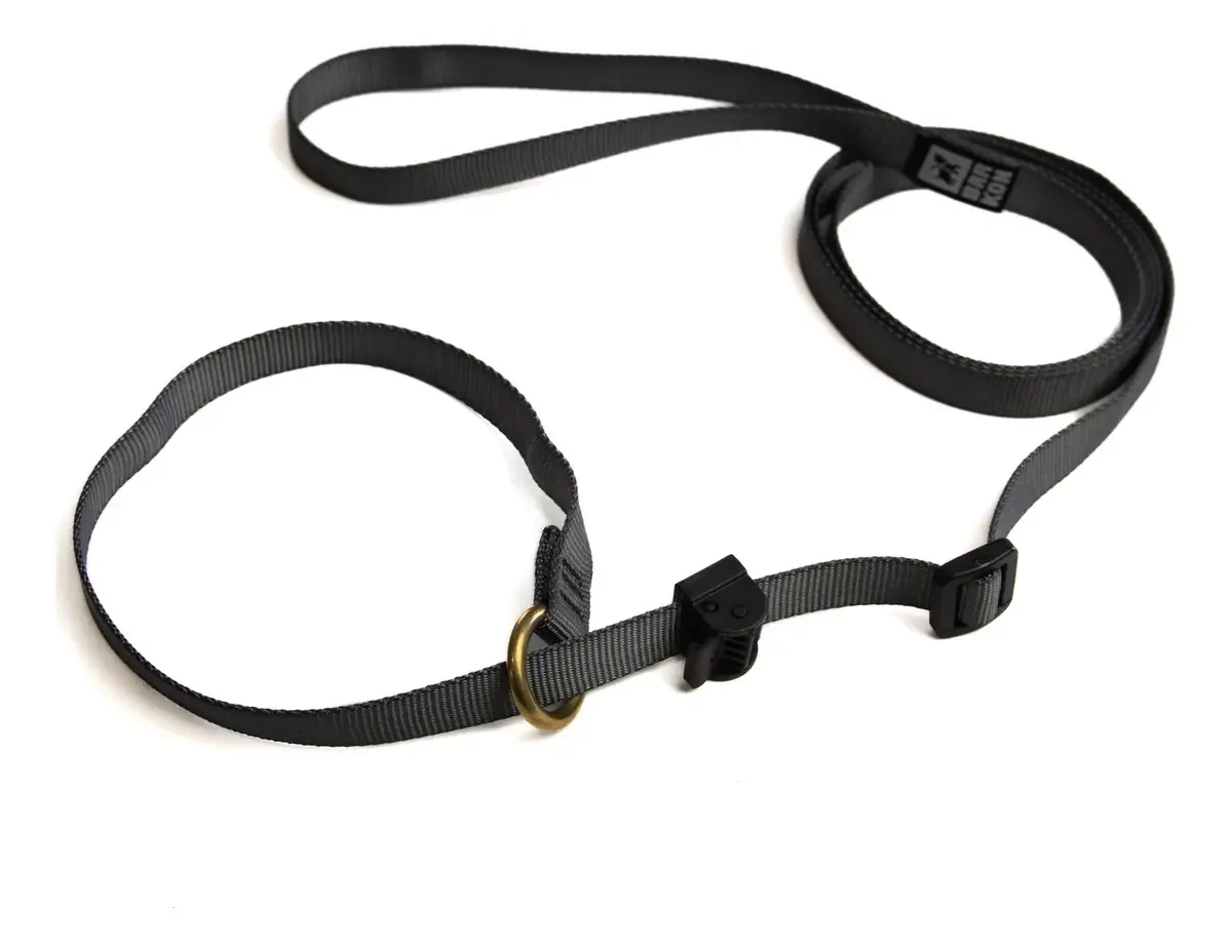 Guia Unificada 15mm Barkon Dog Cachorro Adestramento Passeio Cor Cinza
