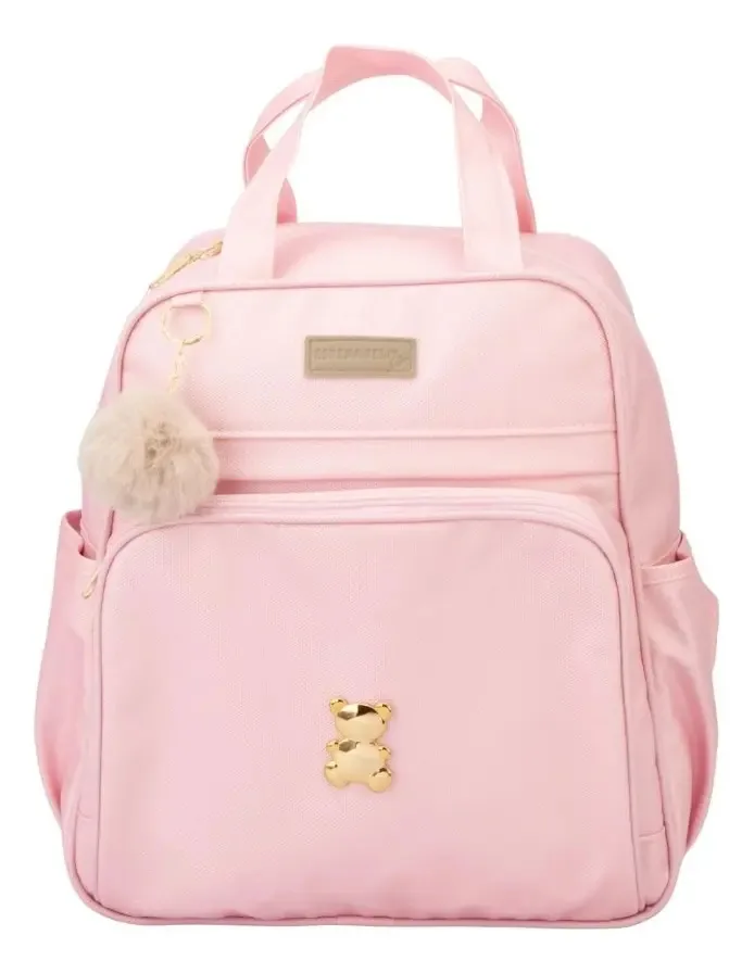 Mochila Maternidade Multifuncional Escolinha Petit Rosa
