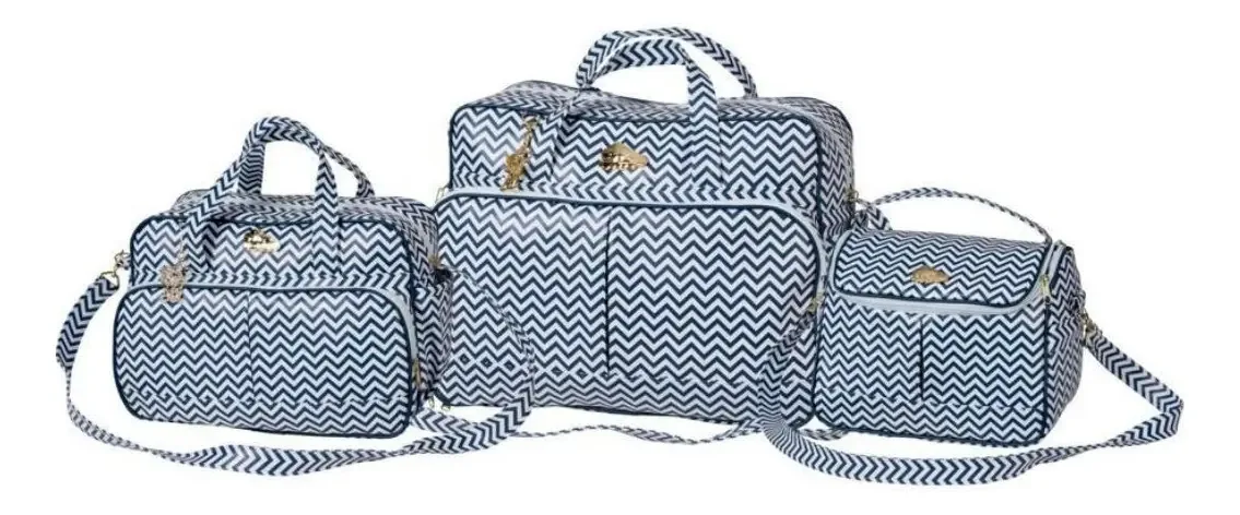 Kit Bolsa Maternidade 4 Pçs Multifuncional Escolinha Marinho