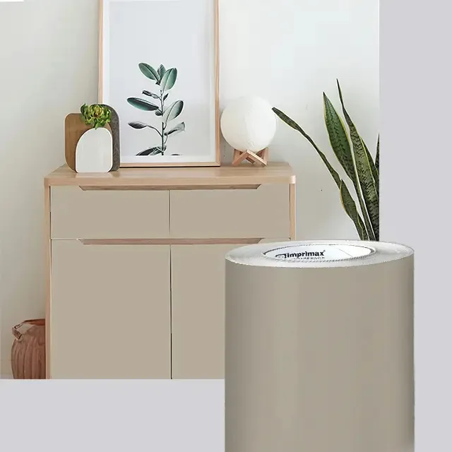 Adesivo Envelopamento Armário Cozinha Bege Palha 1,22x6m Cor Bege/palha