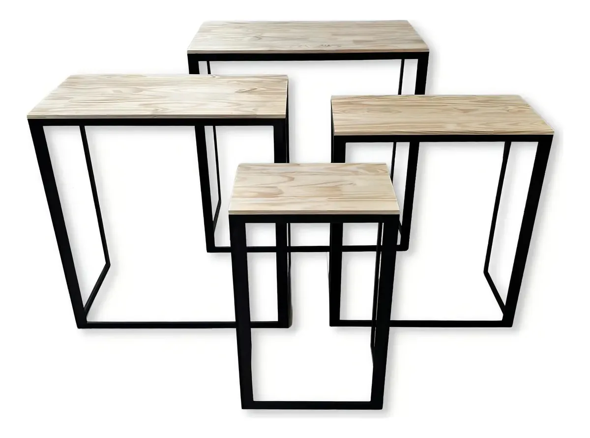 Conjunto De Mesas Para Festas Decoração 4 Peças Desmontável