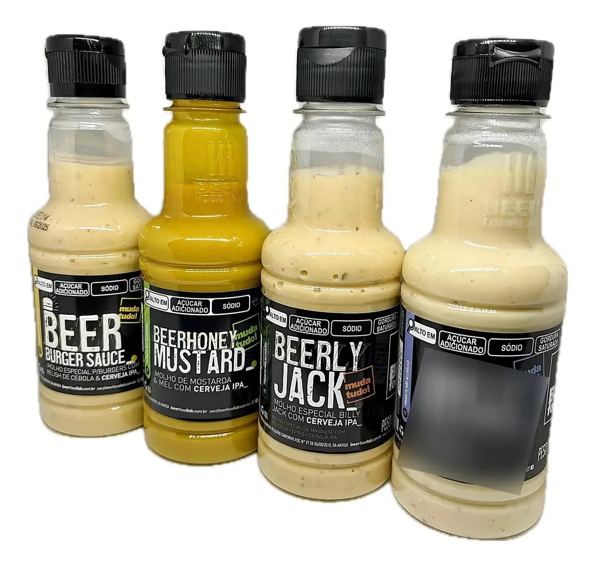 Combo 4 Molhos Especiais Beer Food Lab Gourmet Premium Top