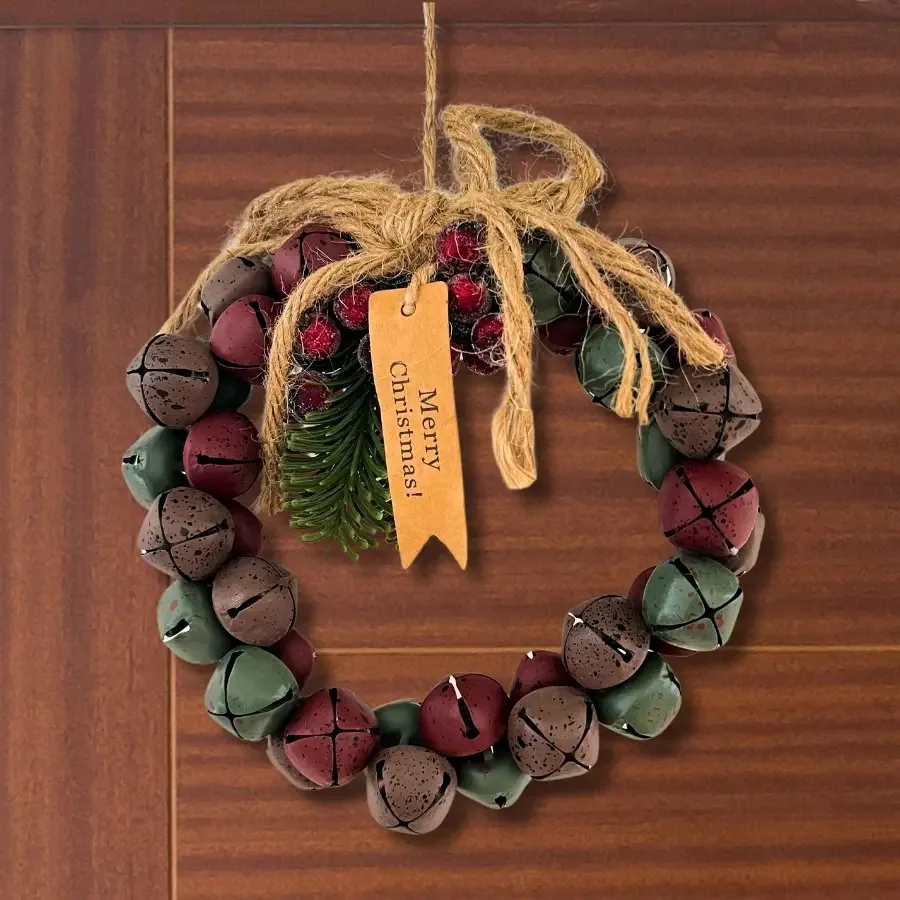 Guirlanda De Natal Com Sinos - Colorido - 16cm - 1 Unidade