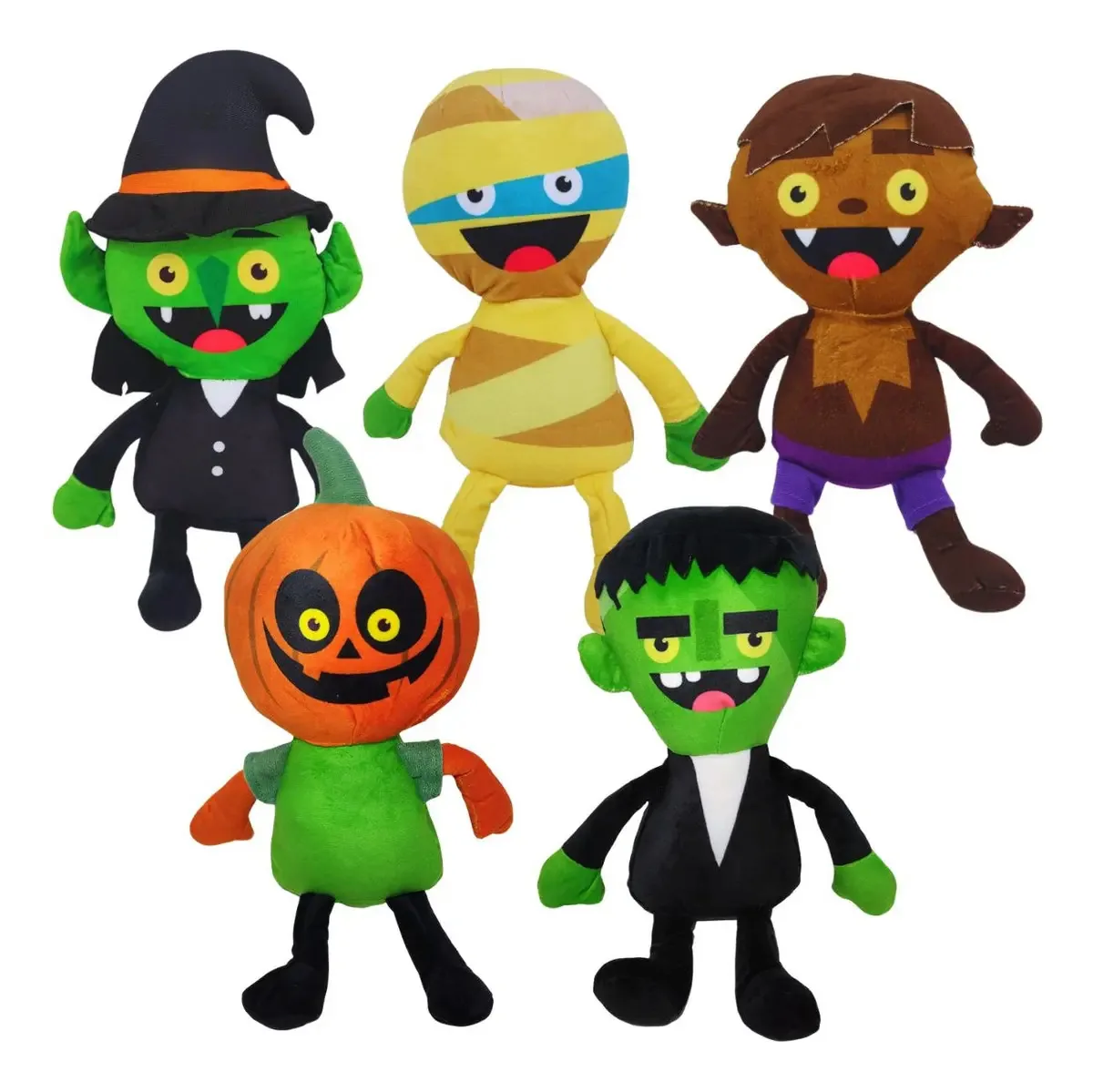Kit Temático Halloween: 5 Pelúcias Divertidas E Criativas