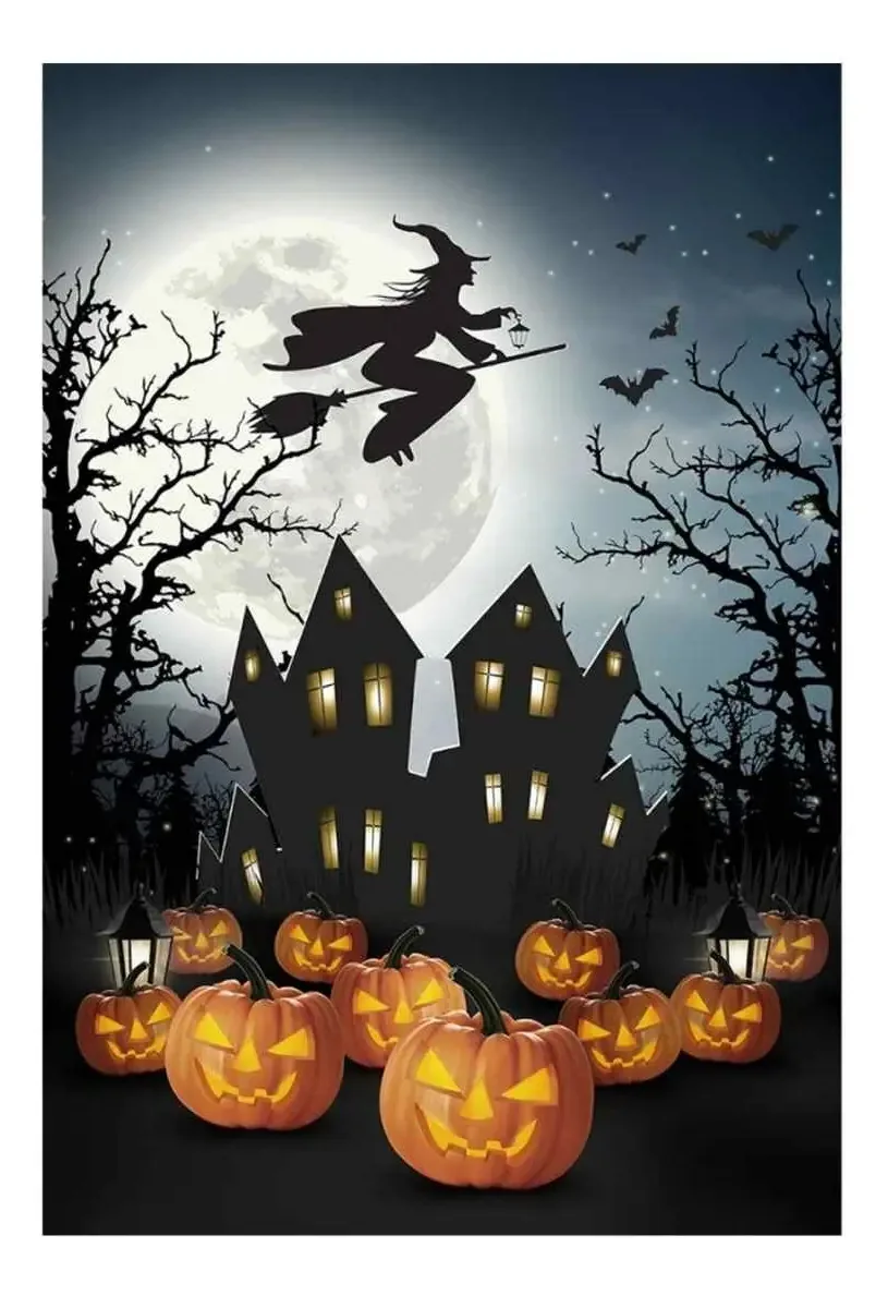 Painel Para Festa Enfeite Para Porta Halloween Exclusivo