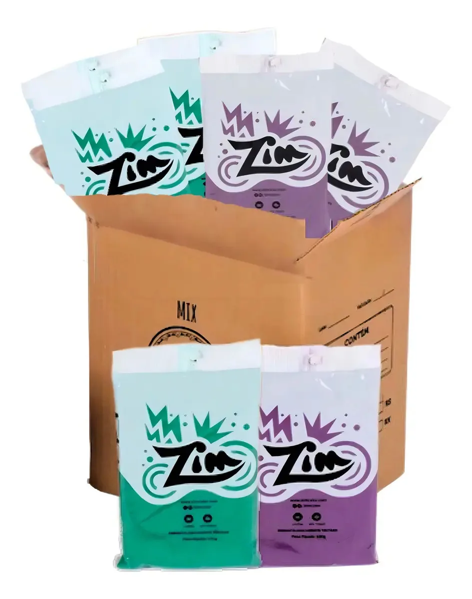 Pó Colorido Warna Chá Revelação Verde e Roxo Kit 4x100g Biodegradável