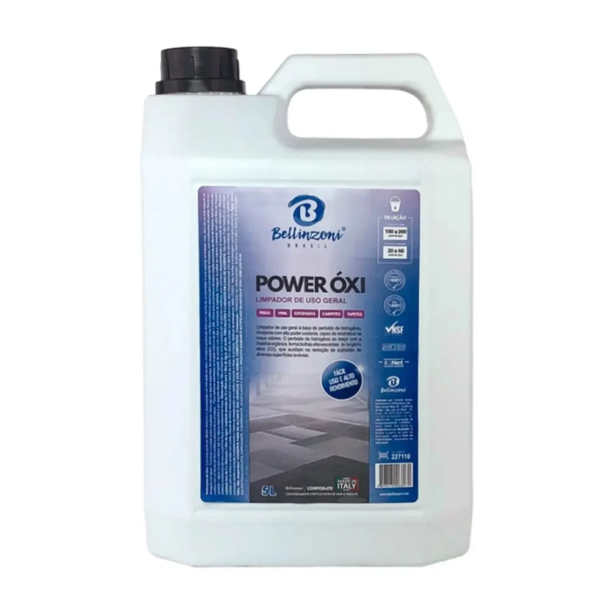 Detergente Multiuso Para Estofado Pisos Vinil Power Oxi 5l