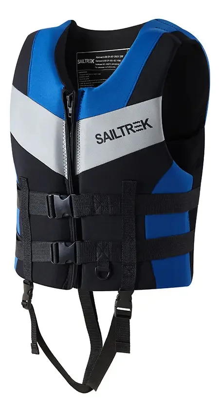 Colete salva-vidas de neoprene Life Wakeboard para adultos, cor preto-azul, tamanho XL
